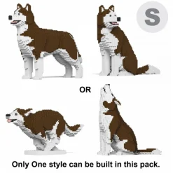 Jekca Games-- Husky 4-in-1 Pack 01S-M03 - Lego - Sculpture - Construction - 4D - Brick Animals - Toys - Avvenice