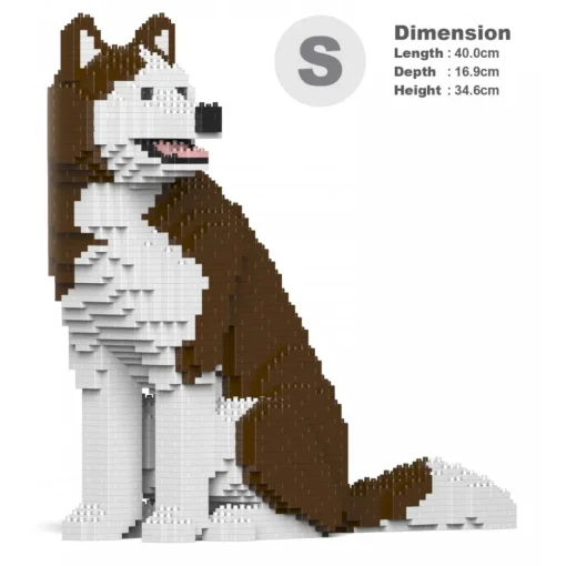 Jekca Games-- Husky 4-in-1 Pack 01S-M03 - Lego - Sculpture - Construction - 4D - Brick Animals - Toys - Avvenice