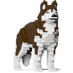 Jekca Games-- Husky 01-M03 - Big - Lego - Sculpture - Construction - 4D - Brick Animals - Toys - Avvenice