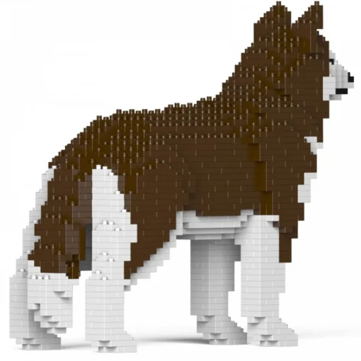 Jekca Games-- Husky 01-M03 - Big - Lego - Sculpture - Construction - 4D - Brick Animals - Toys - Avvenice
