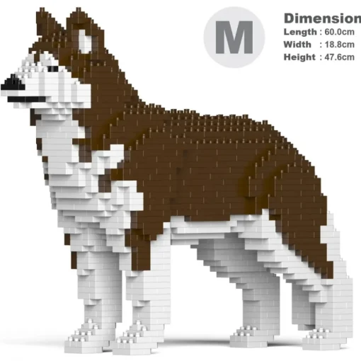 Jekca Games-- Husky 01-M03 - Big - Lego - Sculpture - Construction - 4D - Brick Animals - Toys - Avvenice