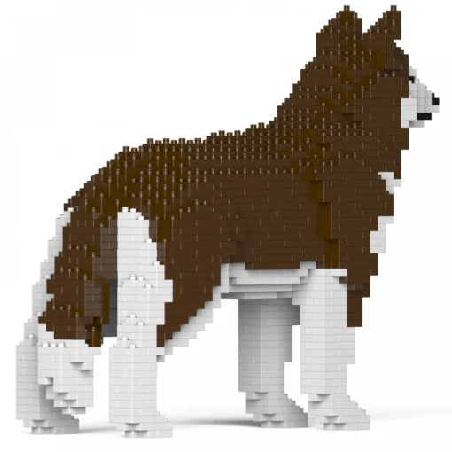 Jekca Games-- Husky 01S-M03 - Lego - Sculpture - Construction - 4D - Brick Animals - Toys - Avvenice