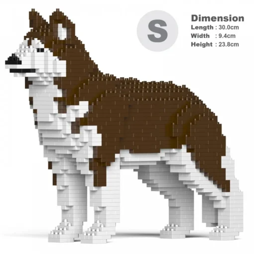 Jekca Games-- Husky 01S-M03 - Lego - Sculpture - Construction - 4D - Brick Animals - Toys - Avvenice