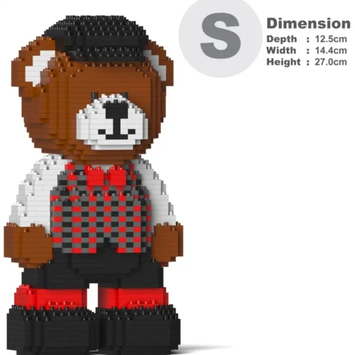 Jekca Games-- Bear (Welsh) 01 - Lego - Sculpture - Construction - 4D - Brick Animals - Toys - Avvenice