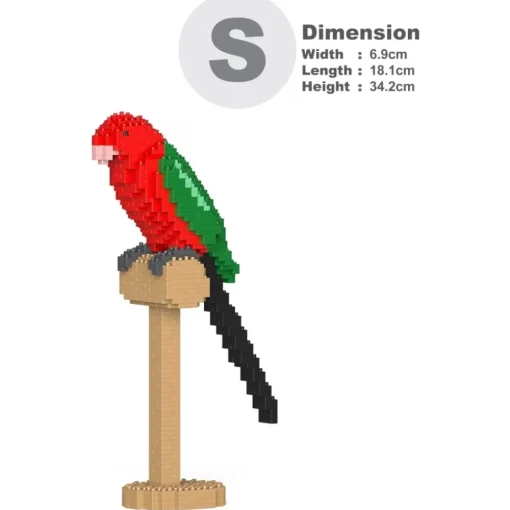Jekca Games-- King Parrot 01S - Lego - Sculpture - Construction - 4D - Brick Animals - Toys - Avvenice