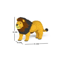 Jekca Games-- Lion - Mammal - 01S - Lego - Sculpture - Construction - 4D - Brick Animals - Toys - Avvenice
