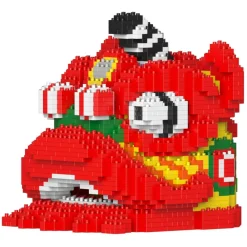 Jekca Games-- Lion Dance Head 01 - Lego - Sculpture - Construction - 4D - Brick Animals - Toys - Avvenice
