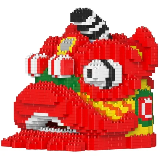 Jekca Games-- Lion Dance Head 01 - Lego - Sculpture - Construction - 4D - Brick Animals - Toys - Avvenice