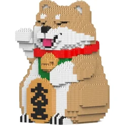 Jekca Games-- Lucky Shiba Inu 01-M01 - Big - Lego - Sculpture - Construction - 4D - Brick Animals - Toys - Avvenice