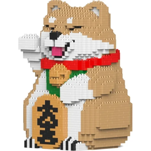 Jekca Games-- Lucky Shiba Inu 01-M01 - Big - Lego - Sculpture - Construction - 4D - Brick Animals - Toys - Avvenice