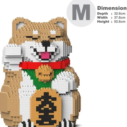 Jekca Games-- Lucky Shiba Inu 01-M01 - Big - Lego - Sculpture - Construction - 4D - Brick Animals - Toys - Avvenice
