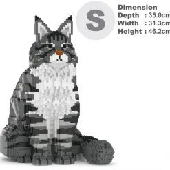 Jekca Games-- Maine Coon 01S-M02 - Lego - Sculpture - Construction - 4D - Brick Animals - Toys - Avvenice