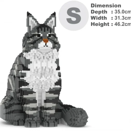 Jekca Games-- Maine Coon 01S-M02 - Lego - Sculpture - Construction - 4D - Brick Animals - Toys - Avvenice