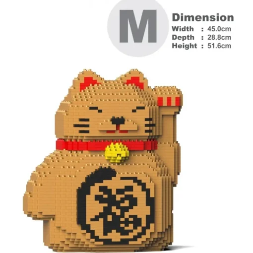 Jekca Games-- Maneki Neko 02-M02 - Big - Lego - Sculpture - Construction - 4D - Brick Animals - Toys - Avvenice