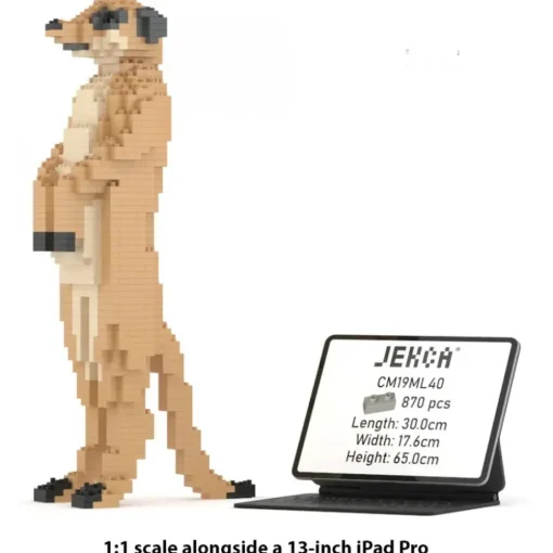 Jekca Games-- Meerkat 01 - Big - Lego - Sculpture - Construction - 4D - Brick Animals - Toys - Avvenice