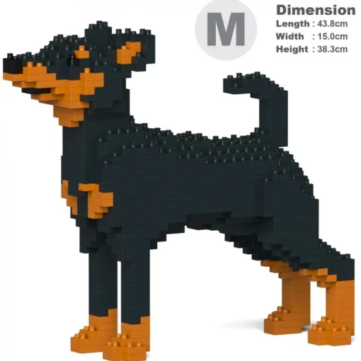 Jekca Games-- Miniature Pinscher 01-M01 - Big - Lego - Sculpture - Construction - 4D - Brick Animals - Toys - Avvenice