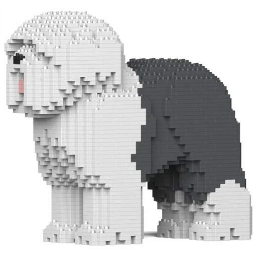 Jekca Games-- Old English Sheepdog 01-M02 - Big - Lego - Sculpture - Construction - 4D - Brick Animals - Toys - Avvenice