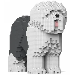 Jekca Games-- Old English Sheepdog 01-M02 - Big - Lego - Sculpture - Construction - 4D - Brick Animals - Toys - Avvenice