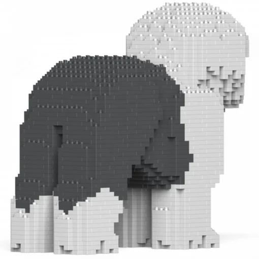 Jekca Games-- Old English Sheepdog 01-M02 - Big - Lego - Sculpture - Construction - 4D - Brick Animals - Toys - Avvenice