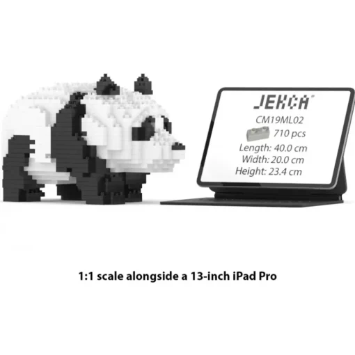 Jekca Games-- Panda 02 - Big - Lego - Sculpture - Construction - 4D - Brick Animals - Toys - Avvenice