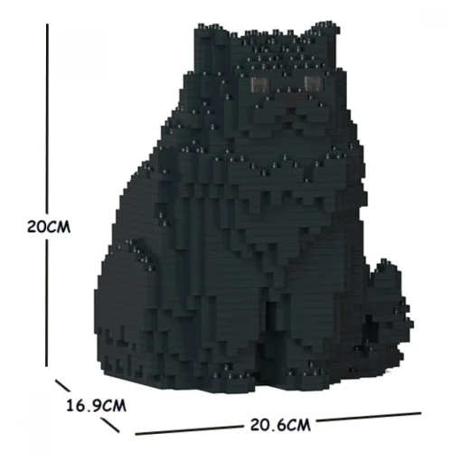 Jekca Games-- Persian Cat 01S-M04 - Lego - Sculpture - Construction - 4D - Brick Animals - Toys - Avvenice