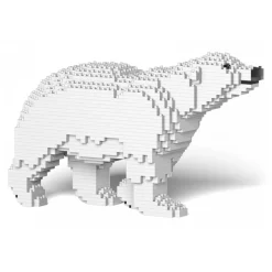 Jekca Games-- Polar Bear 01S - Lego - Sculpture - Construction - 4D - Brick Animals - Toys - Avvenice