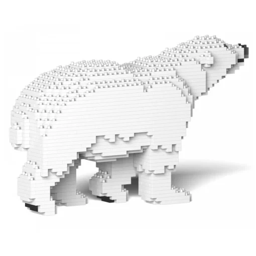 Jekca Games-- Polar Bear 01S - Lego - Sculpture - Construction - 4D - Brick Animals - Toys - Avvenice