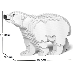 Jekca Games-- Polar Bear 01S - Lego - Sculpture - Construction - 4D - Brick Animals - Toys - Avvenice