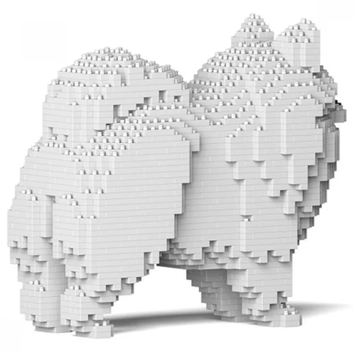 Jekca Games-- Pomeranian 02-M02 - Big - Lego - Sculpture - Construction - 4D - Brick Animals - Toys - Avvenice