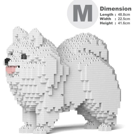 Jekca Games-- Pomeranian 02-M02 - Big - Lego - Sculpture - Construction - 4D - Brick Animals - Toys - Avvenice