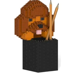 Jekca Games-- Poodle Pencil Cup 01S - Lego - Sculpture - Construction - 4D - Brick Animals - Toys - Avvenice