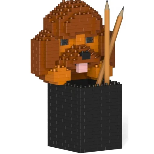 Jekca Games-- Poodle Pencil Cup 01S - Lego - Sculpture - Construction - 4D - Brick Animals - Toys - Avvenice