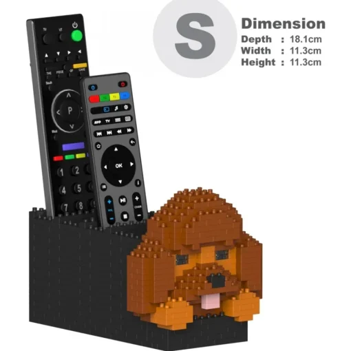 Jekca Games-- Poodle Remote Control Rack 01S - Lego - Sculpture - Construction - 4D - Brick Animals - Toys - Avvenice
