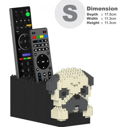 Jekca Games-- Pug Remote Control Rack 01S - Lego - Sculpture - Construction - 4D - Brick Animals - Toys - Avvenice