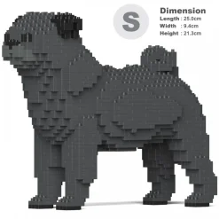 Jekca Games-- Pug 01S-M04 - Lego - Sculpture - Construction - 4D - Brick Animals - Toys - Avvenice