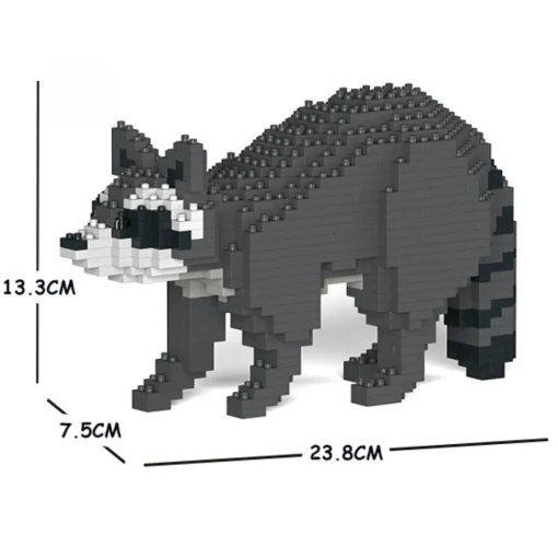 Jekca Games-- Raccoon 01S - Lego - Sculpture - Construction - 4D - Brick Animals - Toys - Avvenice