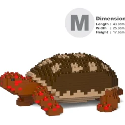 Jekca Games-- Red-footed Tortoise 01 - Big - Lego - Sculpture - Construction - 4D - Brick Animals - Toys - Avvenice