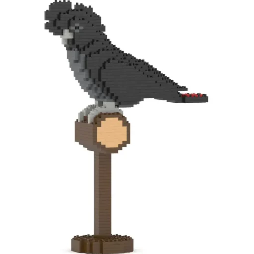 Jekca Games-- Red-tailed Black Cockatoo 01S - Lego - Sculpture - Construction - 4D - Brick Animals - Toys - Avvenice