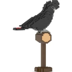 Jekca Games-- Red-tailed Black Cockatoo 01S - Lego - Sculpture - Construction - 4D - Brick Animals - Toys - Avvenice