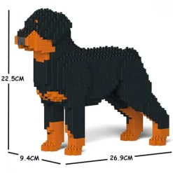 Jekca Games-- Rottweiler 01S - Lego - Sculpture - Construction - 4D - Brick Animals - Toys - Avvenice