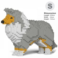 Jekca Games-- Shetland Sheepdog 01S-M01 - Lego - Sculpture - Construction - 4D - Brick Animals - Toys - Avvenice