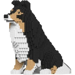 Jekca Games-- Shetland Sheepdog 03-M02 - Lego - Sculpture - Construction - 4D - Brick Animals - Toys - Avvenice