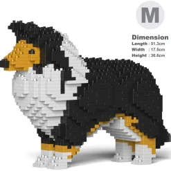 Jekca Games-- Shetland Sheepdog 01-S02 - Big - Lego - Sculpture - Construction - 4D - Brick Animals - Toys - Avvenice