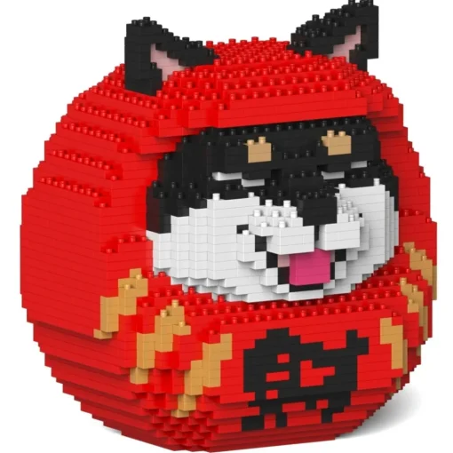 Jekca Games-- Shiba Daruma Doll 01-M03 - Lego - Sculpture - Construction - 4D - Brick Animals - Toys - Avvenice