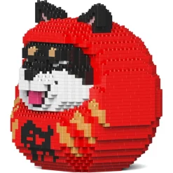 Jekca Games-- Shiba Daruma Doll 01-M03 - Lego - Sculpture - Construction - 4D - Brick Animals - Toys - Avvenice