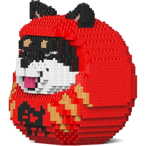 Jekca Games-- Shiba Daruma Doll 01-M03 - Lego - Sculpture - Construction - 4D - Brick Animals - Toys - Avvenice