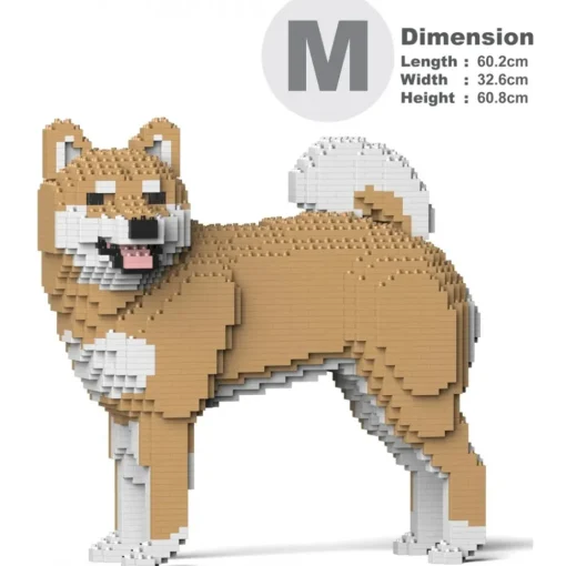 Jekca Games-- Shiba Inu 02-M02 - Big - Lego - Sculpture - Construction - 4D - Brick Animals - Toys - Avvenice