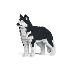 Jekca Games-- Siberian Husky - Rauco - Dog - 01S-M01 - Lego - Sculpture - Construction - 4D - Brick Animals - Toys - Avvenice