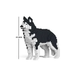 Jekca Games-- Siberian Husky - Rauco - Dog - 01S-M01 - Lego - Sculpture - Construction - 4D - Brick Animals - Toys - Avvenice