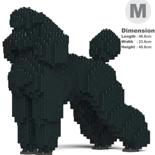 Jekca Games-- Standard Poodle 01-M01 - Big - Lego - Sculpture - Construction - 4D - Brick Animals - Toys - Avvenice